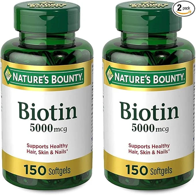 Nature's Bounty Biotin Softgels, 5000 mcg 150 ea 2)