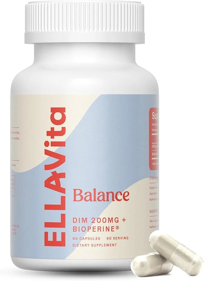 Balance DIM Supplement 200mg - Hormone Balance for Women - PMS, Menopause and Hormonal Acne Support- Vegan, Non-GMO, Glute...