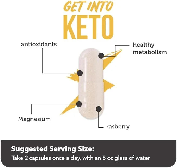 Vitamin Bounty Get Into Keto Pills - Premium Raspberry Ketones, Promotes Ketosis for Women and Men, Supports Keto Diet, Gr...