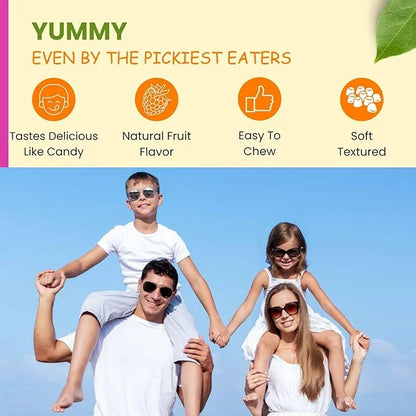 Vegan Black Sambucus Elderberry Gummies 60 Gummies, 30 Serving 100mg Elderberry, 90mg Vitamin 7.5mg Zinc