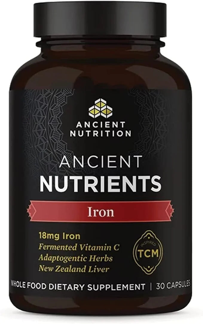 Iron Supplement by Ancient Nutrition, 18mg 30 Capsules