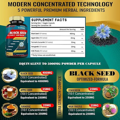 Black Seed Extract Capsules 5000mg & 90caps