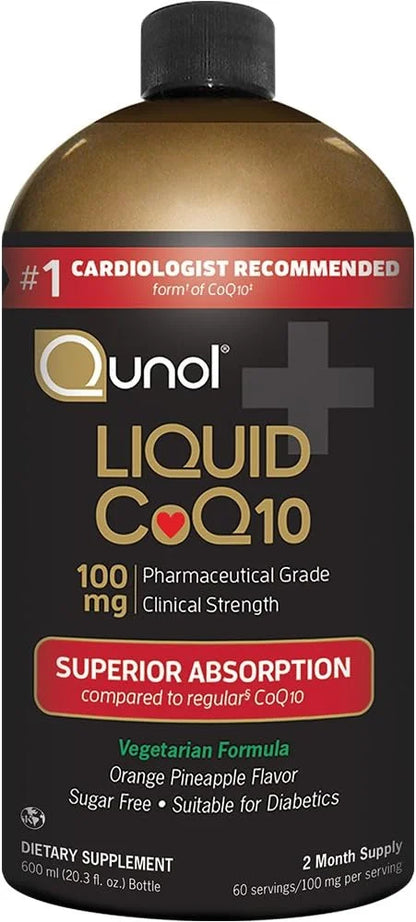 Qunol Liquid CoQ10 100mg, Superior Absorption Q10, Antioxidant 60 servings, 20.3 oz