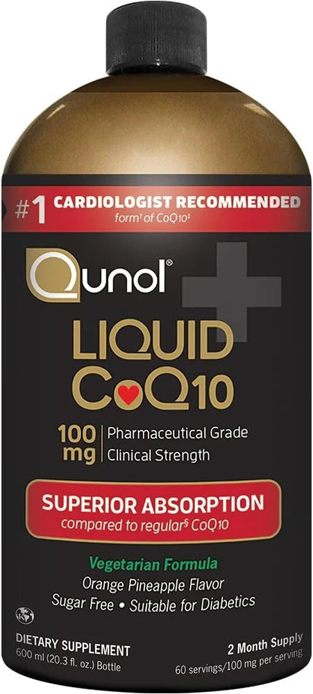 Qunol Liquid CoQ10 100mg, Superior Absorption Q10, Antioxidant 60 servings, 20.3 oz