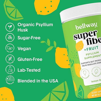 Bellway Super Fiber Powder + Fruit (5 Pack), (250 Servings)