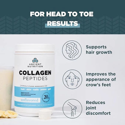 Ancient Nutrition Collagen Peptides, Collagen Peptides 38 Servings, 20g Collagen