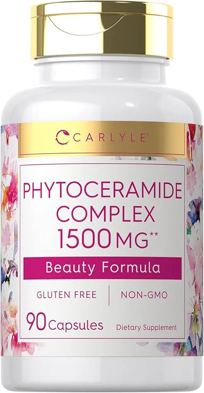 Carlyle Phytoceramide Supplement 1500mg | 90 Capsules | with Organic Sweet Potato | Beauty Formula Complex | Non-GMO and G...