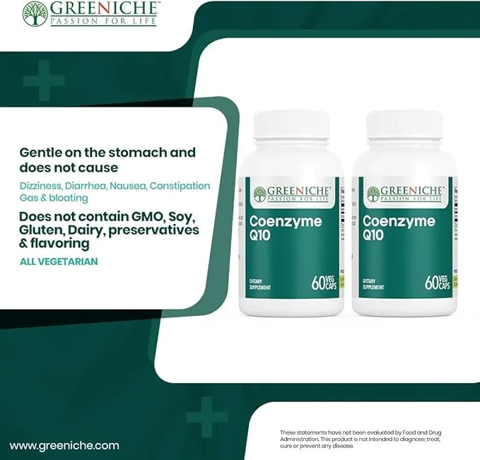 Coenzyme Q10, 60 Caps, High Absorption Coq10, Vegan,
