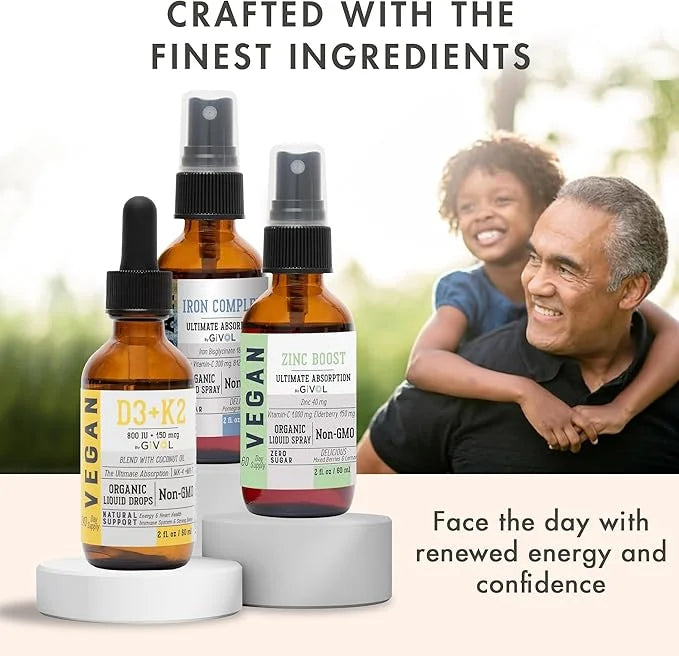 Bone Support Bundle Liquid Spray D3 & K2 - 2 Fl (360 Days