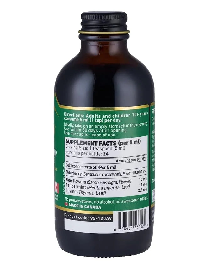 Immunia Elderberry Syrup Helps Strengthen The 24 Days/Bottle. (3-Pack)