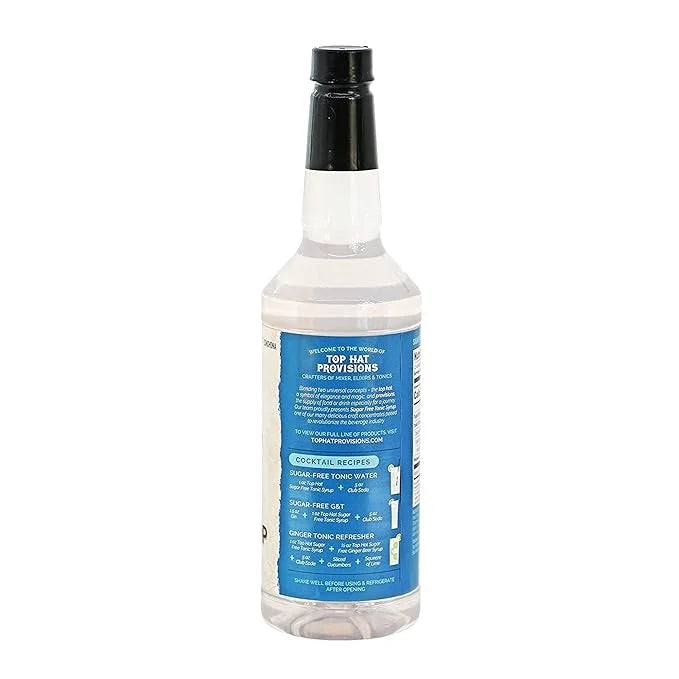 Top Hat Keto Sugar Free Tonic Syrup - 5x Diet Tonic Water Quinine Concentrate - Organic Monk Fruit - Craft Soda Mixer for ...