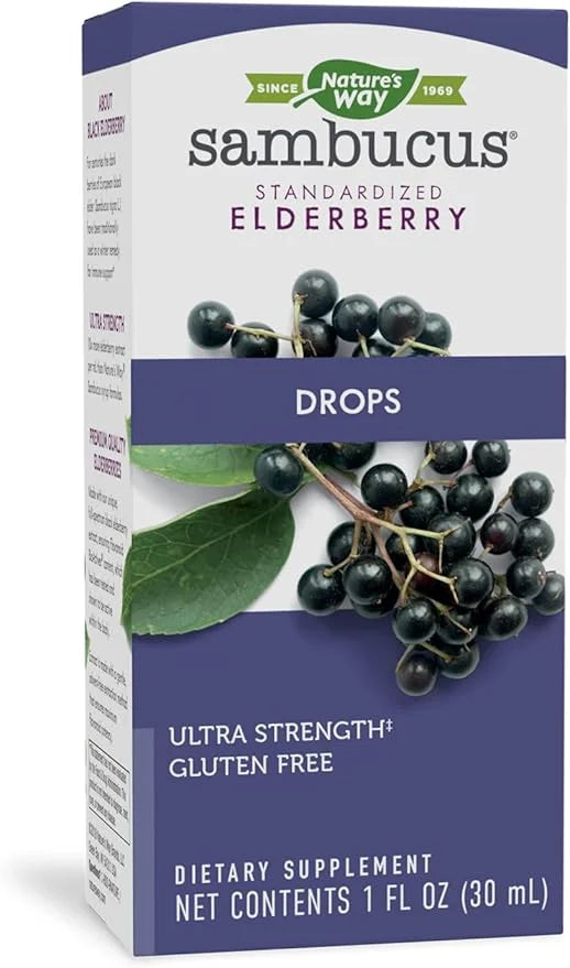 Nature's Way Sambucus Elderberry Drops 6400mg of 1 mL, 1 Fl.