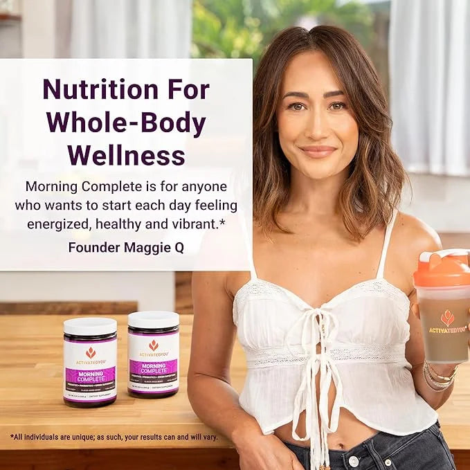 ACTIVATEDYOU Morning Complete Daily Wellness Greens Superfood Drink Mix for Gut Health w/Prebiotics, Probiotics, Antioxida...