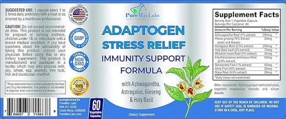 Adaptogen Stress Relief Immune Support Formula 60 Capsules
