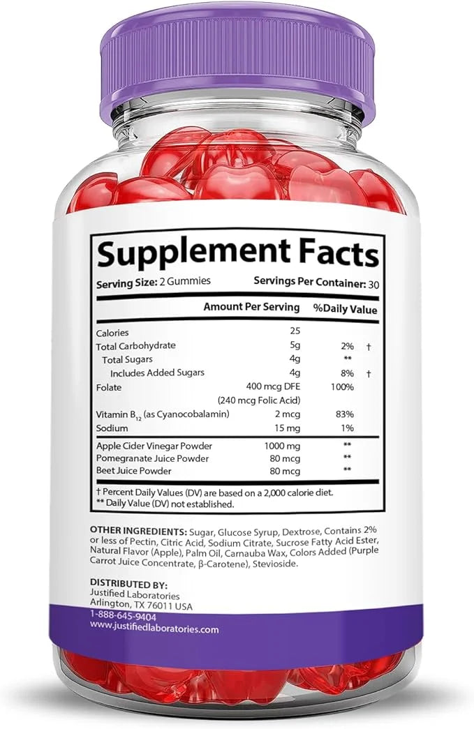 Turbo Ripped Keto ACV Gummies Advanced 1000MG Turbo B12 Vegan 60 Gummys