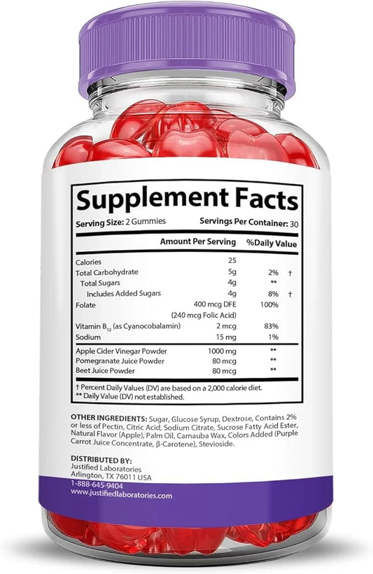 Turbo Ripped Keto ACV Gummies Advanced 1000MG Turbo B12 Vegan 60 Gummys