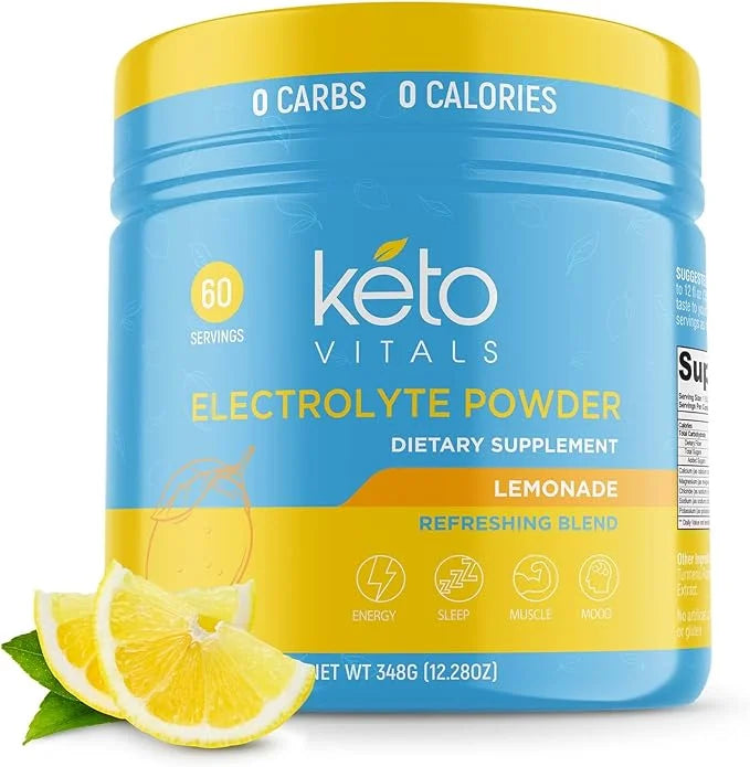Keto Vitals Electrolytes Powder | Keto-Friendly Electrolytes with Potassium, Magnesium, Sodium, Calcium | Keto Electrolyte...