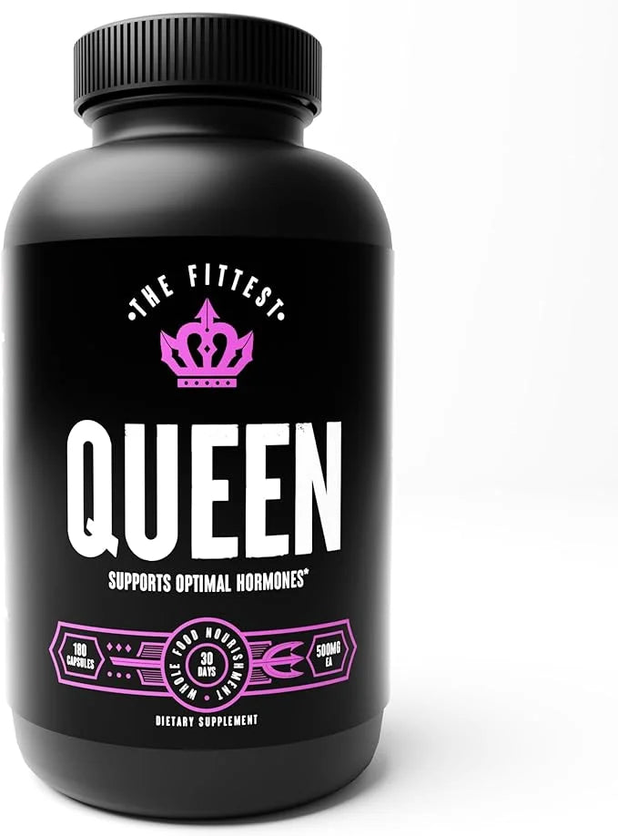 The Fittest Queen Supplement - Supports Hormone Balance, Fertility, Performance and Energy for Women - Grass fed Bovine Ov...