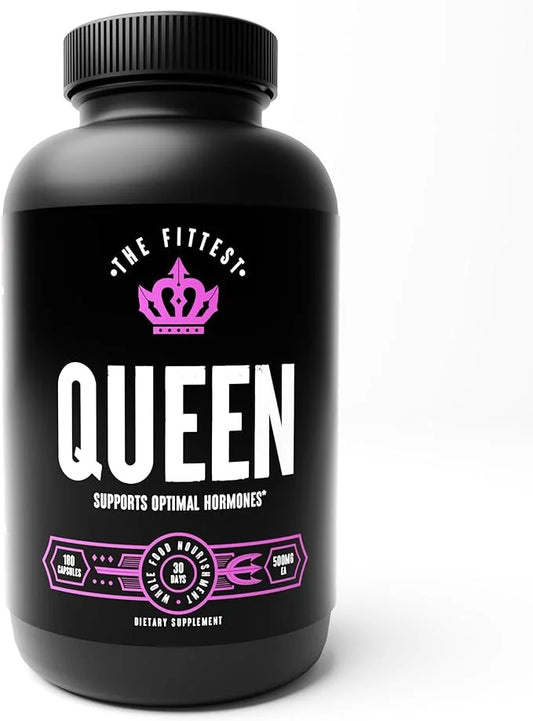 The Fittest Queen Supplement - Supports Hormone Balance, Fertility, Performance and Energy for Women - Grass fed Bovine Ov...