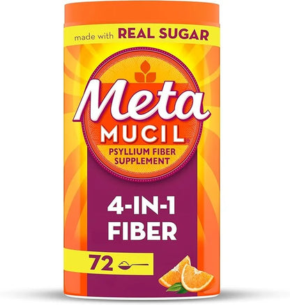 Metamucil Fiber, 4-in-1 Psyllium Fiber Supplement 72 Servings 1.9 Pound 1)