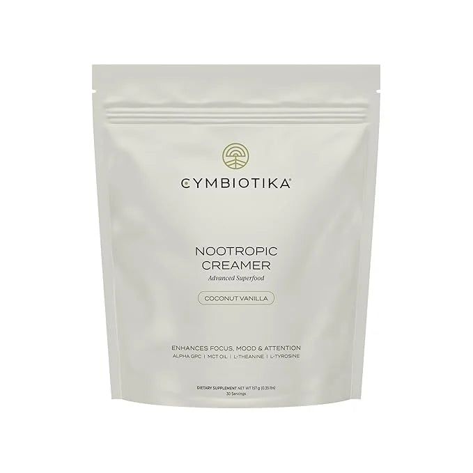 CYMBIOTIKA Nootropic Creamer with MCT Oil, L-Theanine, and Alpha GPC, Enhance Focus, Mental Clarity, and Energy, Sugar-Fre...