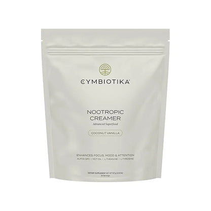 CYMBIOTIKA Nootropic Creamer with MCT Oil, L-Theanine, and Alpha GPC, Enhance Focus, Mental Clarity, and Energy, Sugar-Fre...