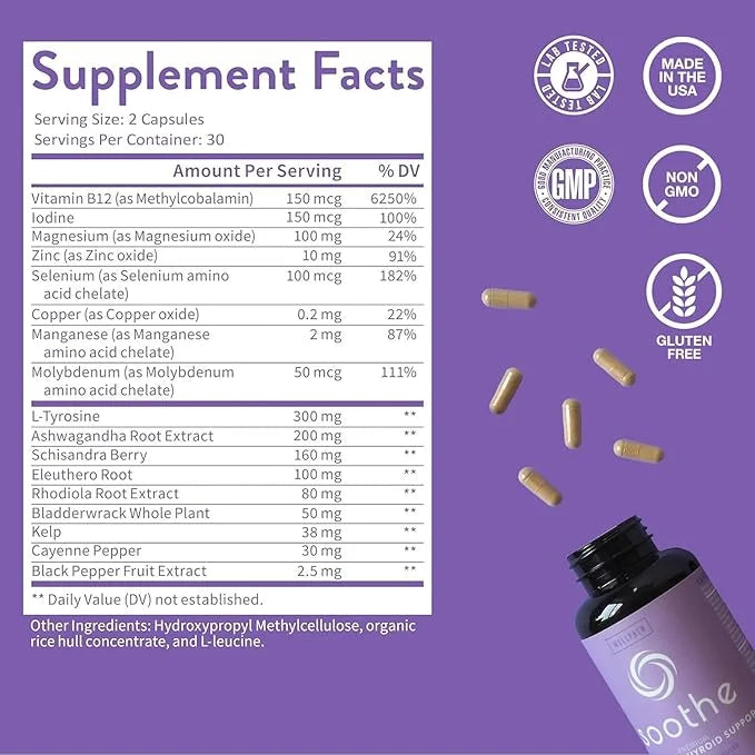WellPath Soothe Hormone Balance for Women + Cortisol Supplements for Women | Thyroid Support, Mood Support, & Metabolism B...