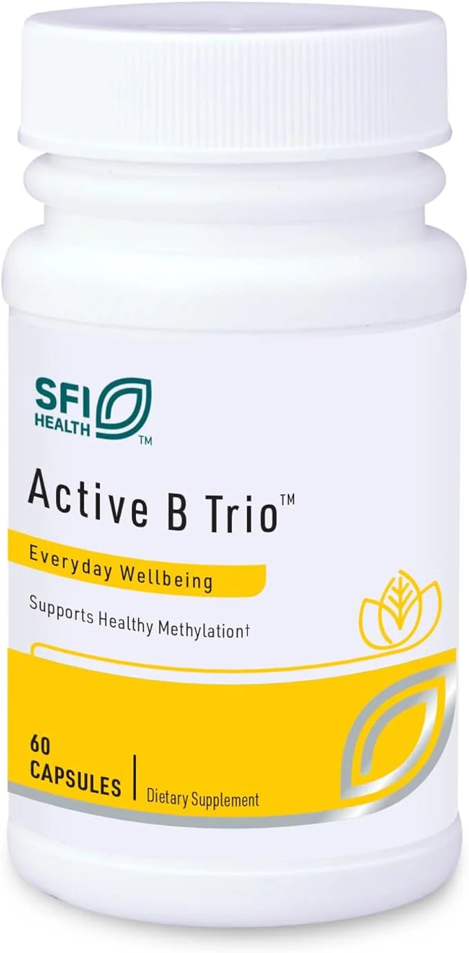 Klaire Labs Active B Trio B12 Supplement B6 & (60 Capsules)