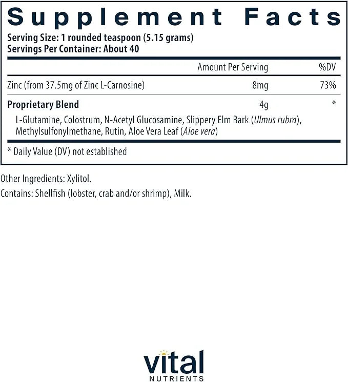 Vital Nutrients GI Repair Powder 40 Servings