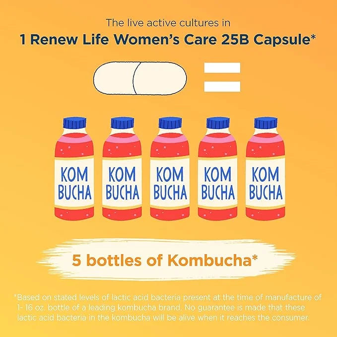 Renew Life Women's Probiotic Capsules, Supports 25 Billion 60 Ct