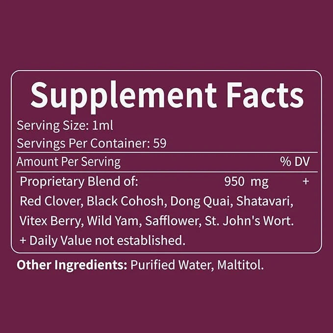 100% Natural Herbal Drops, Red Clover 2 oz