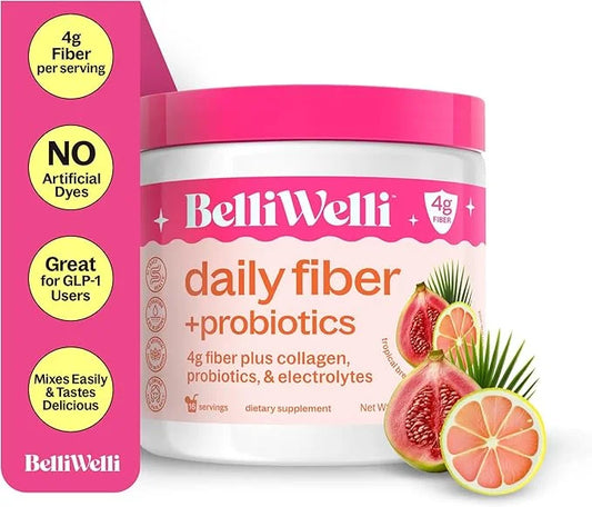 Daily Fiber Supplement Powder with Collagen, Probiotics & Electrolytes | Supports Digestive Health, Gut Balance & Debloati...