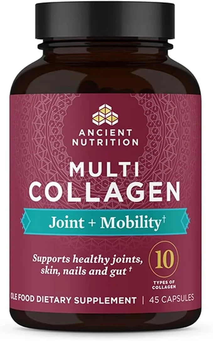 Ancient Nutrition Collagen Pills for Joint Support, Multi Collagen Capsules 45 Ct, Joint + Mobility, Supports Joints, Skin...