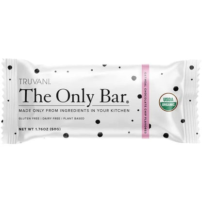 Truvani Plant Based Snack Bars | Oatmeal Chocolate Chip 1 Pack | 6g Protein | USDA Organic and Vegan | The Only Bar | Dair...
