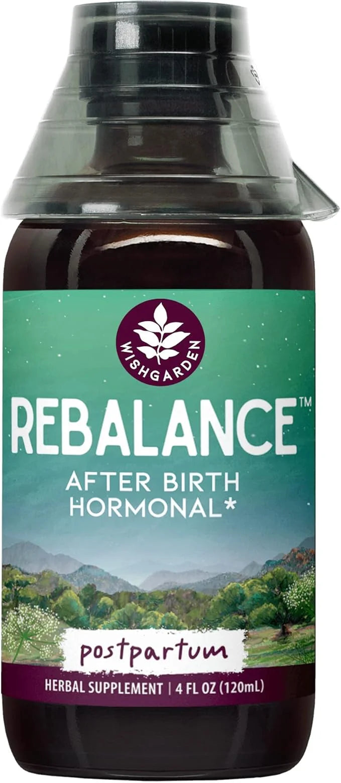 WishGarden Herbs ReBalance After Birth Hormonal - Plant-Based Herbal Supplement with Vitex Berry & Motherwort Supports Hea...