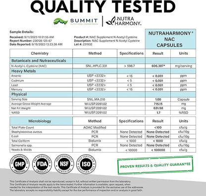 NAC Supplement | Selenium | B6 B12 - 600 mg 1200 mg 2 Month
