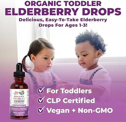 MaryRuth Organics Toddler Elderberry Syrup, USDA 1-3 Years, 1 Fl