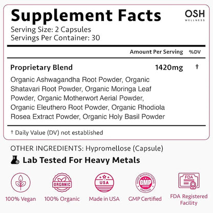 Ayurvedic Hormone Balance for Women | Cortisol Manager | Regulates Estrogen | Ashwagandha, Rhodiola, & Shatavari | Mood, E...