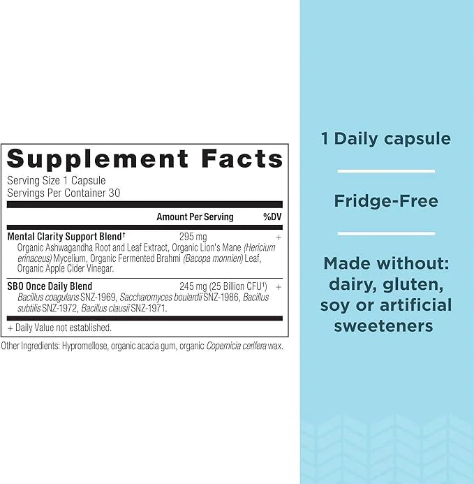 Probiotics for Mental Clarity by Ancient 30Ct, Helps 25 Billion