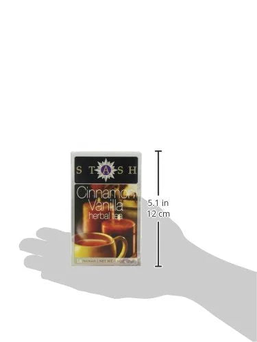 Stash Tea Cinnamon Vanilla Herbal Tea - Naturally Caffeine Free, Non-GMO Project Verified Premium Tea with No Artificial I...