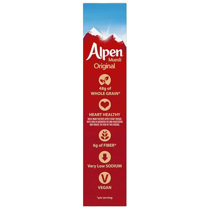Alpen Original Muesli, Swiss Style Muesli Cereal, Whole Grain, Non-GMO Project Verified, Heart Healthy, Kosher, Vegan, 14 ...