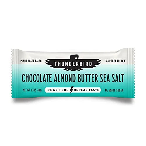 Thunderbird Bars Energy Snack, Gluten-Free with Protein, Healthy Real Food, Vegan Paleo Non-GMO, No Added Sugar, Chocolate...