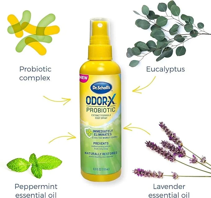 Dr. Scholl's Probiotic Foot Spray 4oz 4 Ounce 2)