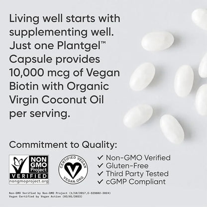 Sports Research Vegan Biotin 10,000mcg B7 for 30 Softgels
