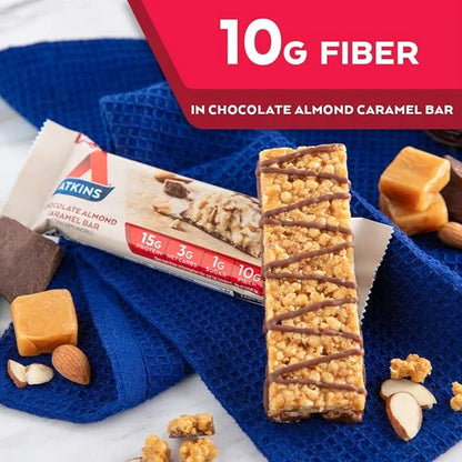 Atkins Chocolate Almond Caramel Bar, Keto-Friendly, Gluten Free with Real Almond Butter, 5 Count (Pack of 1) - Product Image