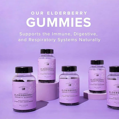 Extra Strength Elderberry Gummies + Aronia (60 Count)