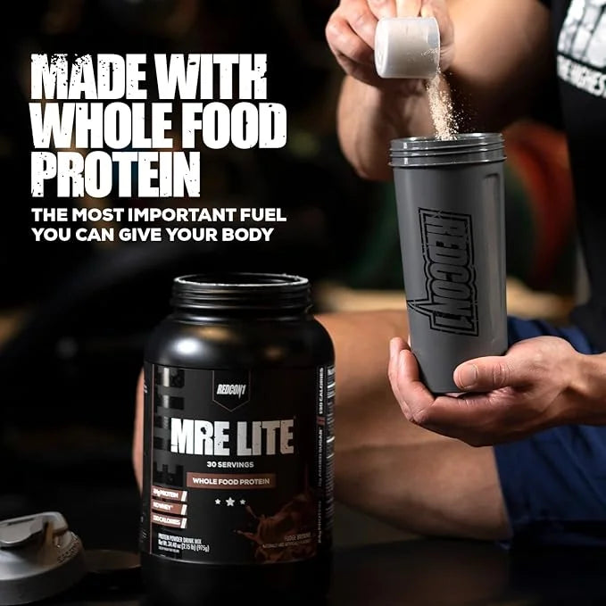 REDCON1 MRE Lite Whole Food Protein Powder, Chocolate - Low Carb & Whey Free Meal Replacement with Animal Protein Blends -...