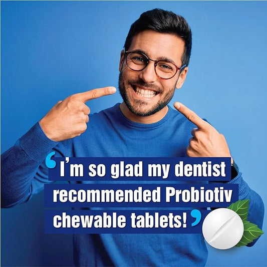 Oral Probiotics for Mouth Bad Breath 7 Billion CFU - Chewable Dental Probiotics for Teeth and Gums, Fresh Breath Freshener...
