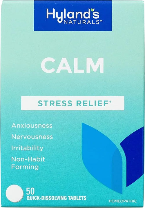 Hyland's Calm Tablets, Stress Relief Supplement, Natural Relief Of Anxiousness, Nervousness, And Irritability, 50 Count (P...