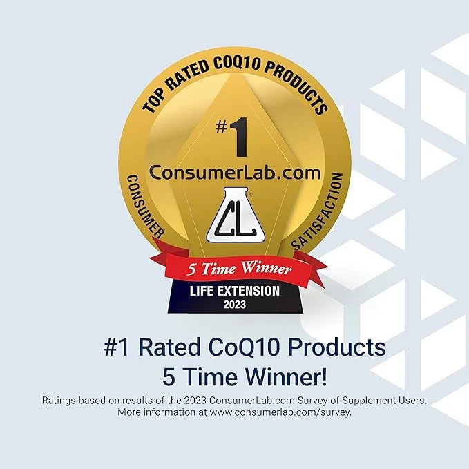 Life Extension Super Ubiquinol CoQ10 CoQ10, shilajit, 60 softgel